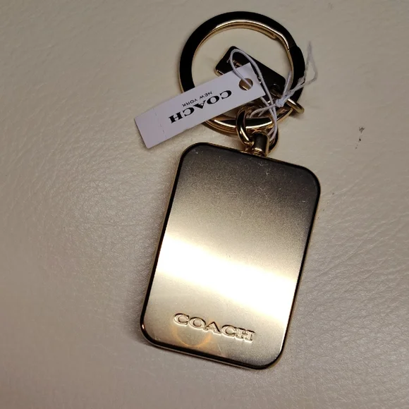 Coach Gold and Cream Keychain - Picture 2 of 2